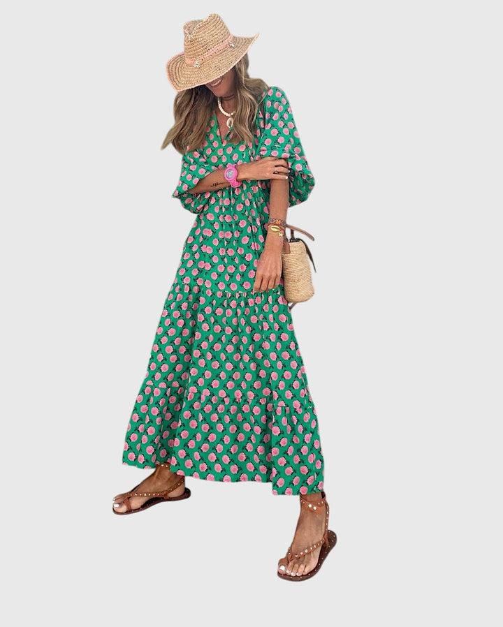Sarah - Boho Maxi Klänning
