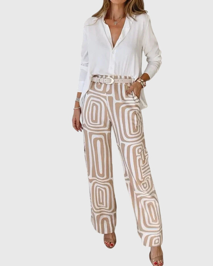 Emilia | Stilsäkra Byxor + Gratis Blus &amp; Bälte