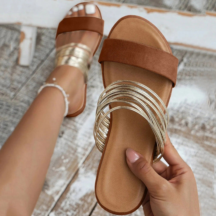Chloe | Damens Ortopediska Sandaler Slip-On Komfort Två Remmar
