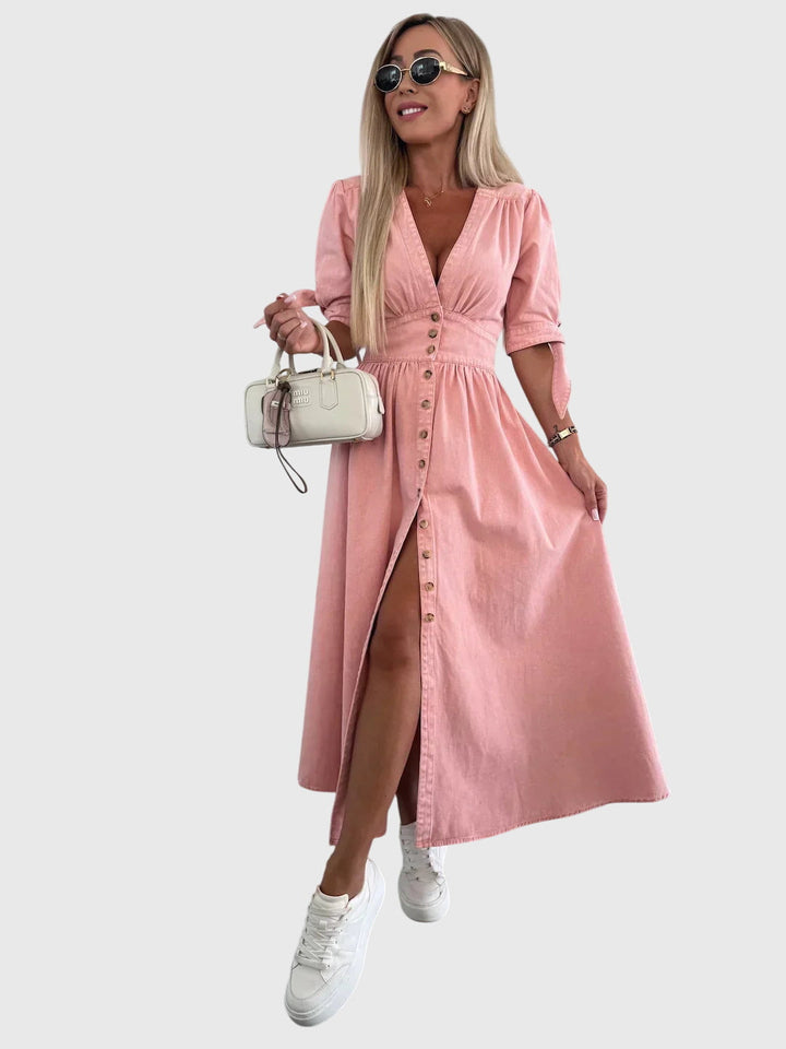 Sophia | Elegant Denim Klänning