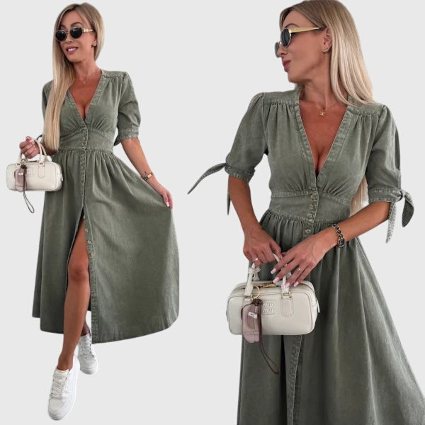 Sophia | Elegant Denim Klänning