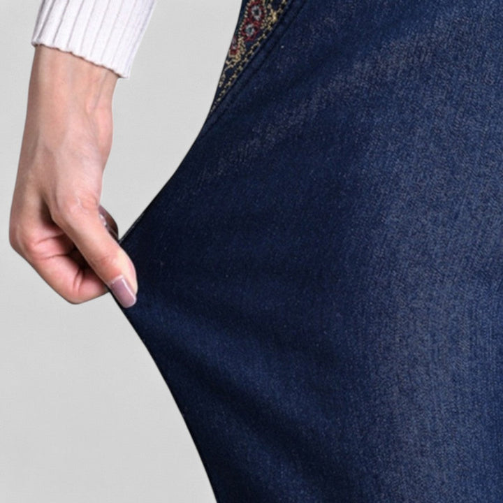 Emma | Bekväma Stretchjeans Med Sidofickor Och Resår I Midjan För Dam