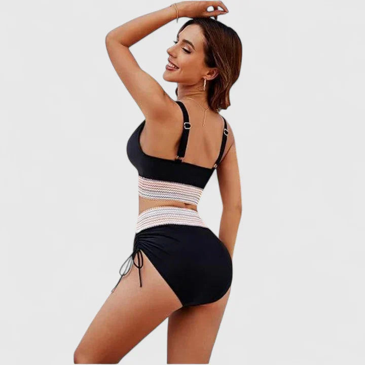 Penelope | Damens Höga Bikini Baddräkt Set