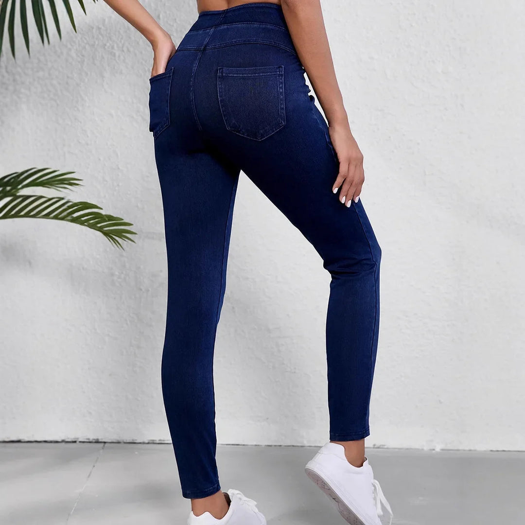 Eleanor | Dam Slim Fit Högmidjade Stretchjeans