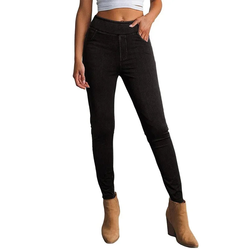 Eleanor | Dam Slim Fit Högmidjade Stretchjeans