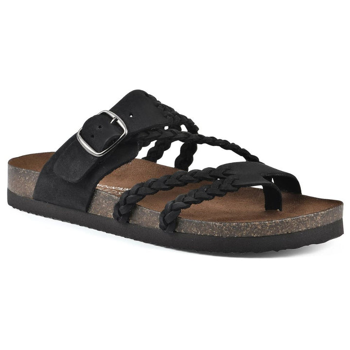 Olivia | Dam Sandaler med Flätad Rem och Spänne Kork Sula